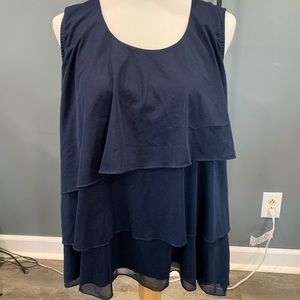 Maurice’s Navy Ruffle Shirt